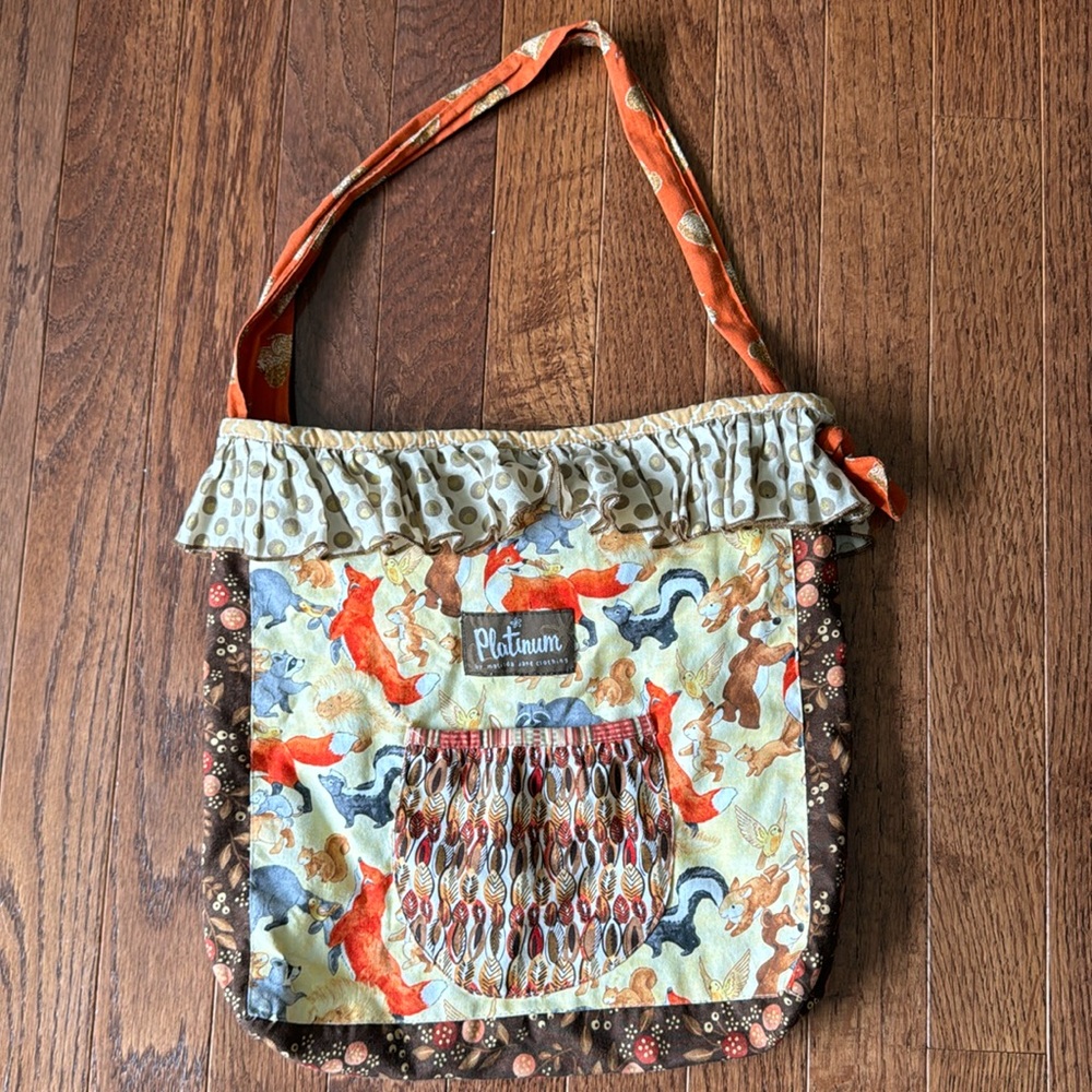 Matilda Jane platinum fall animal tote bag